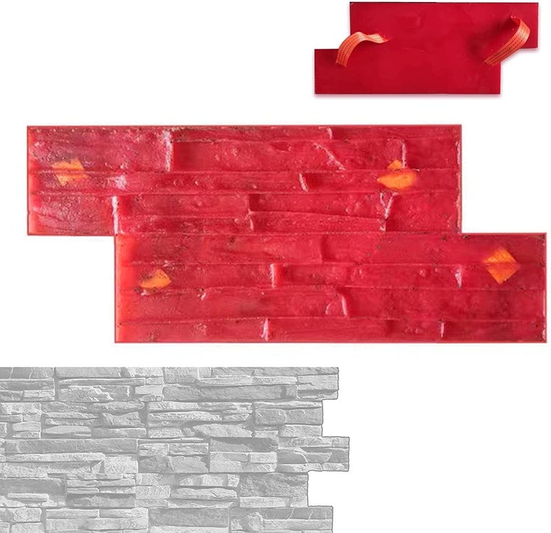 SGHE Realistic Stone Texture Stromatolite Concrete Molds Concrete Texture Mat Concrete Seamless Stamp Mat Polyurethane Stone Wall Texture Skin Concrete Stamp Mat Outdoor Landscaping Stone Forms - Image 1